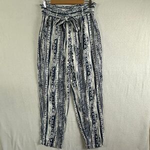 Cali 1850 Pants Women's Medium Tie Belt Oceanside Beach‎ Pockets Hi Rise